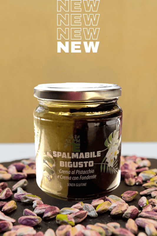 Crema Bigusto Pistacchio e Cioccolato Fondente.